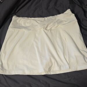 SHEIN Cream Active Skort with Built-In Shorts
